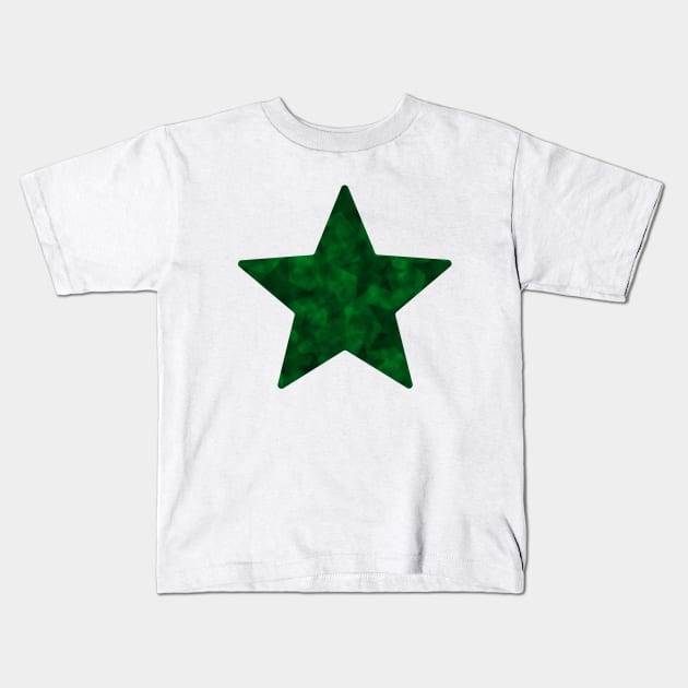 Emerald Star Kids T-Shirt by majoihart